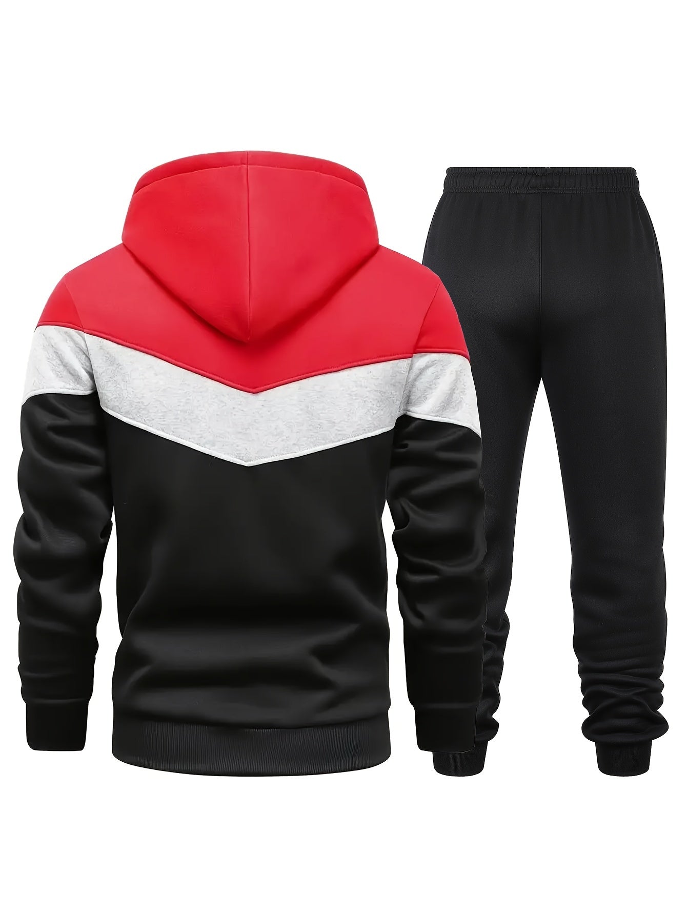 Conjunto Esportivo Masculino com Jaqueta Full Zip e Calça Jogger com Bolsos | Ideais para Todas as Estações para Dias Casuais