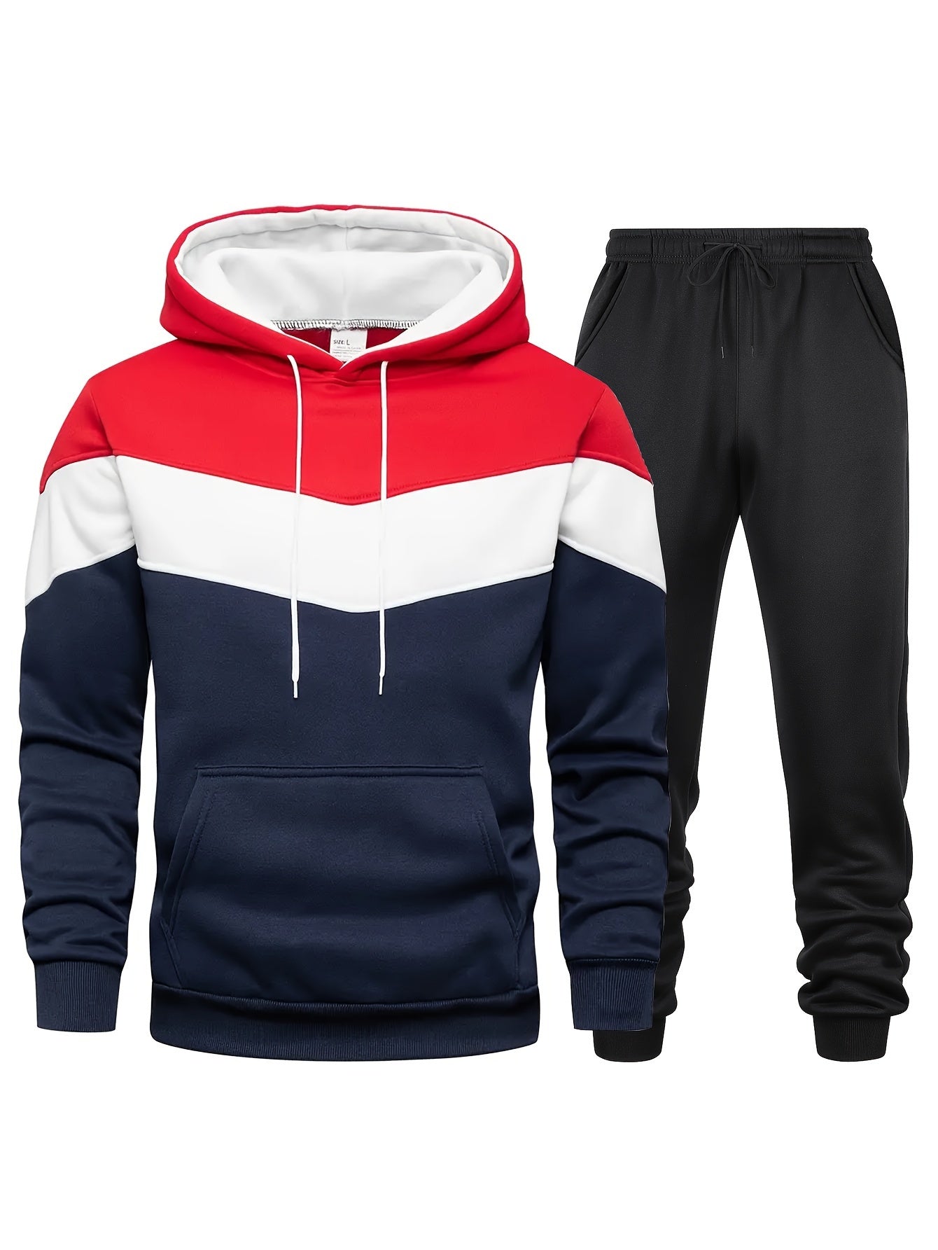 Conjunto Esportivo Masculino com Jaqueta Full Zip e Calça Jogger com Bolsos | Ideais para Todas as Estações para Dias Casuais