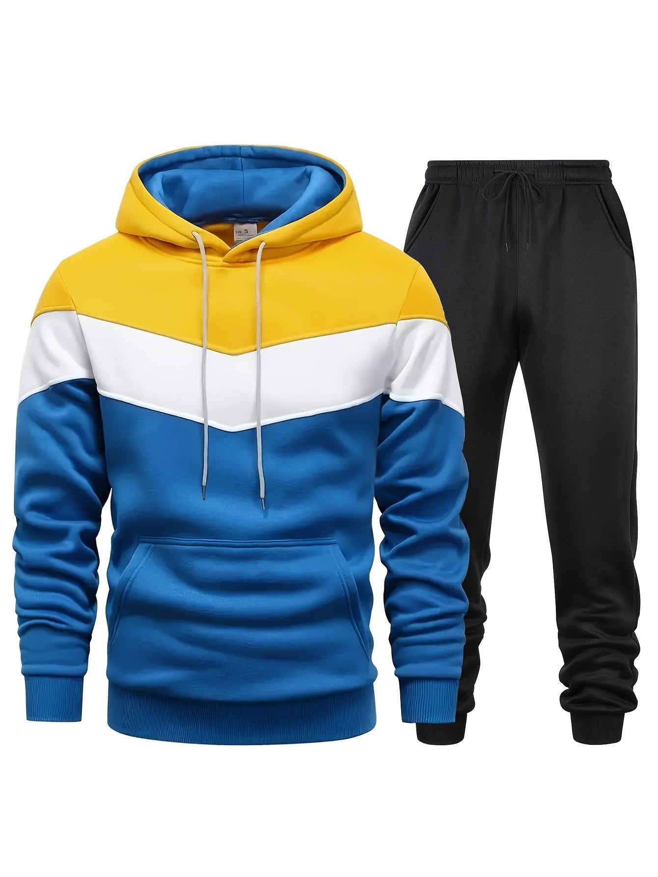 Conjunto Esportivo Masculino com Jaqueta Full Zip e Calça Jogger com Bolsos | Ideais para Todas as Estações para Dias Casuais