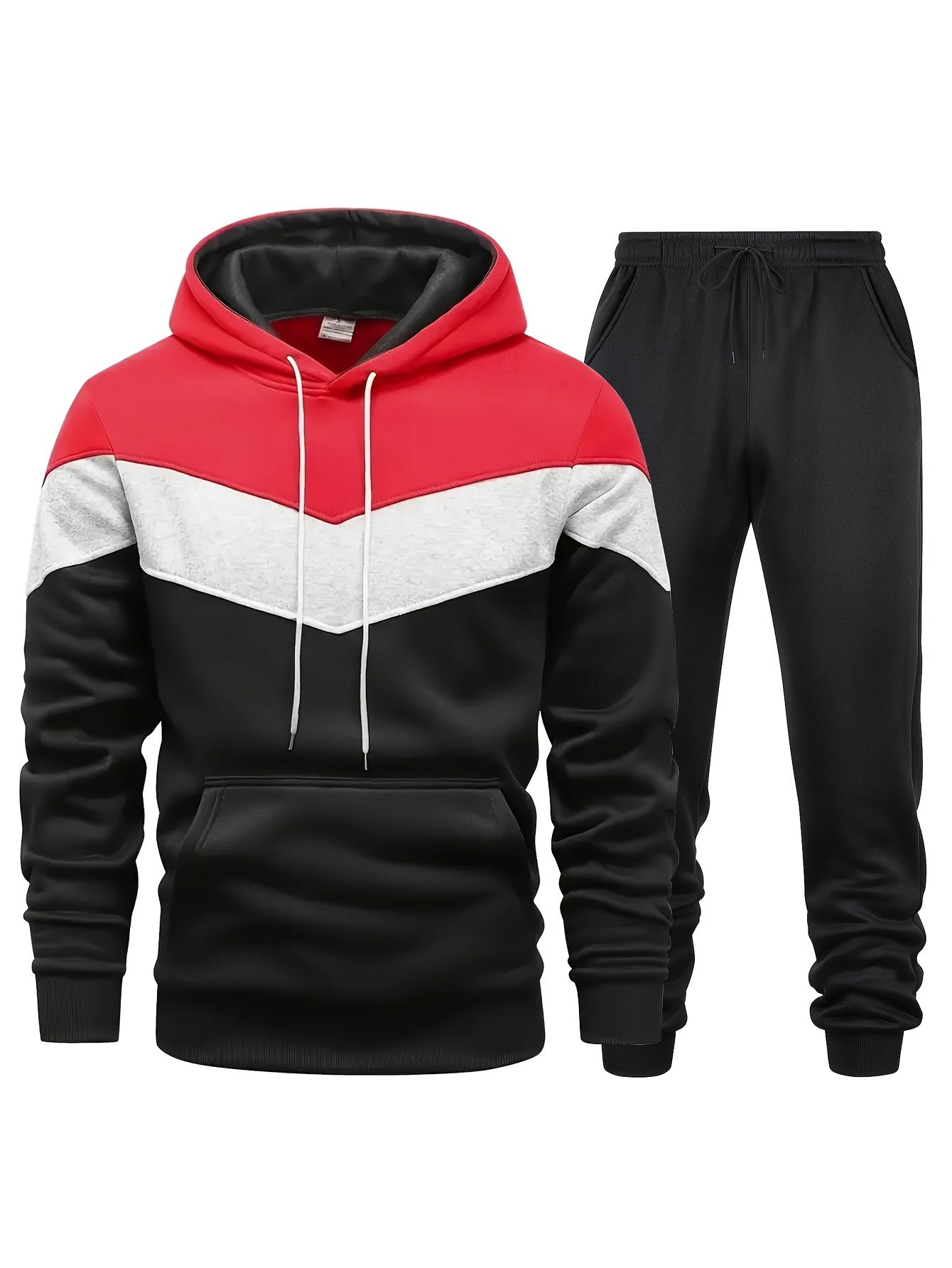 Conjunto Esportivo Masculino com Jaqueta Full Zip e Calça Jogger com Bolsos | Ideais para Todas as Estações para Dias Casuais