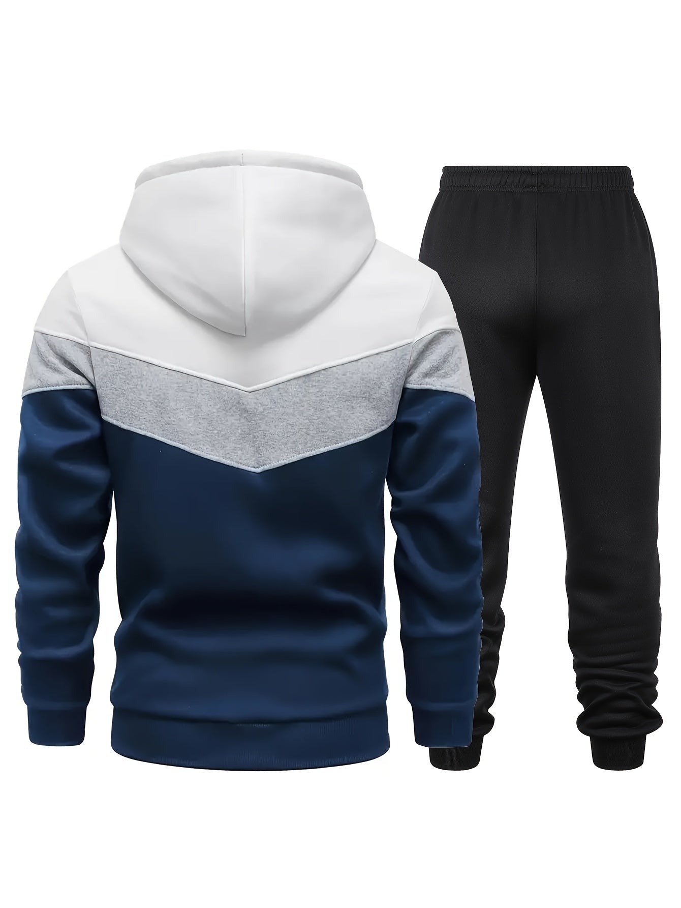 Conjunto Esportivo Masculino com Jaqueta Full Zip e Calça Jogger com Bolsos | Ideais para Todas as Estações para Dias Casuais