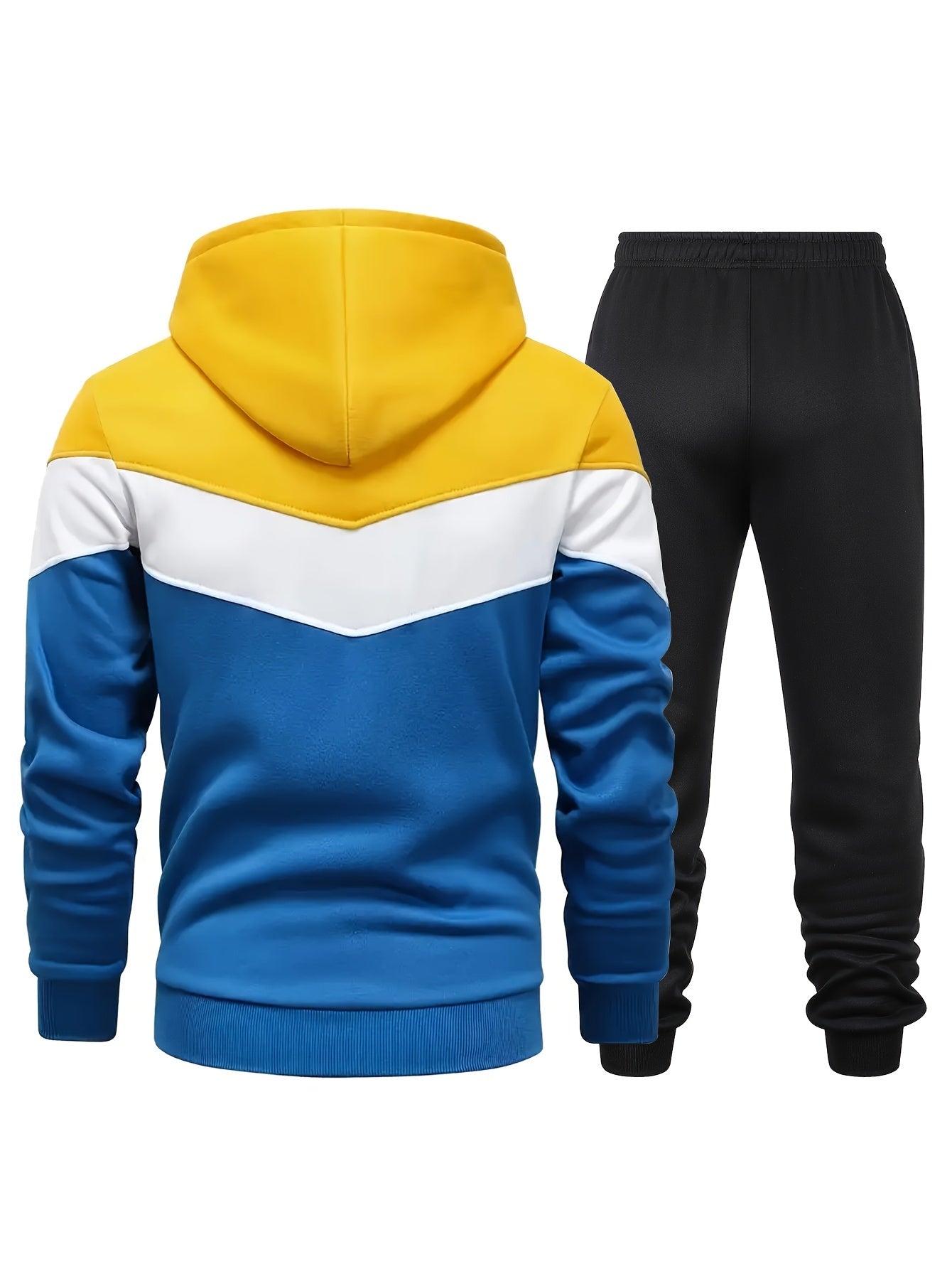 Conjunto Esportivo Masculino com Jaqueta Full Zip e Calça Jogger com Bolsos | Ideais para Todas as Estações para Dias Casuais