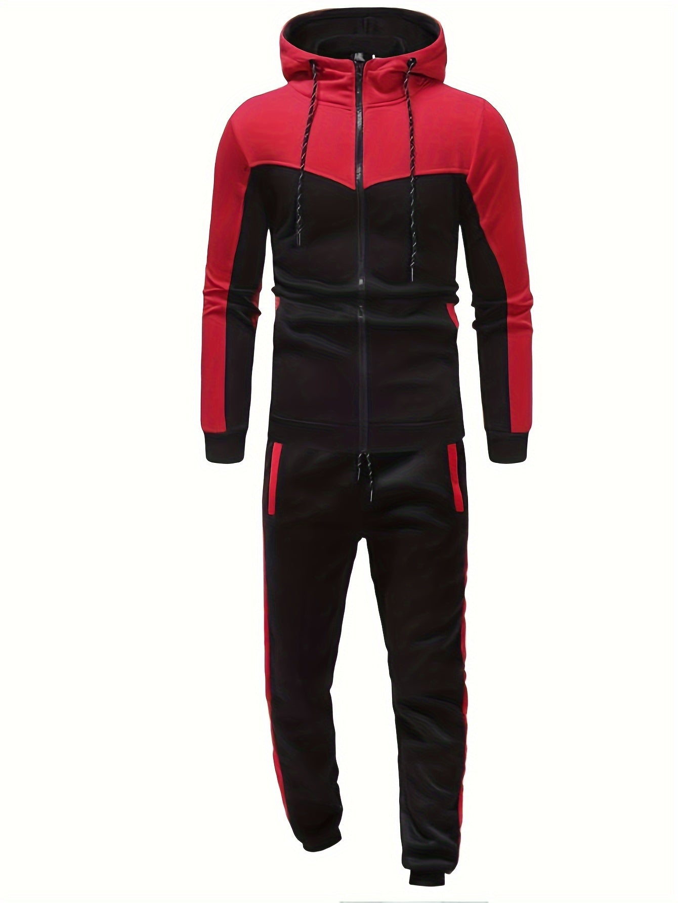 Conjunto Esportivo Masculino com Jaqueta Full Zip e Calça Jogger com Bolsos | Ideais para Todas as Estaçõespara