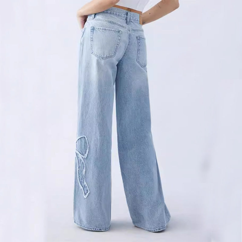 Jeans Feminino Baggy com Laço | Ideais para Dias Casuais